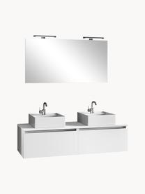 Doppelwaschtisch-Set Perth, 7-tlg., Spiegelfläche: Spiegelglas, Rückseite: ABS-Kunststoff, Weiss, Set mit verschiedenen Grössen