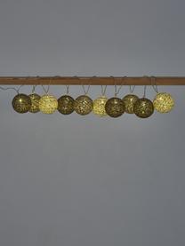 Ghirlanda a LED Jolly Lights, 435 cm, 10 lampioni, Lanterne: cotone, Marrone, Lung. 435 cm