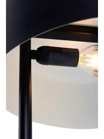 Leeslamp Zed van metaal, Lampenkap: gecoat metaal, Lampvoet: gecoat metaal, Zwart, Ø 30 x H 142 cm