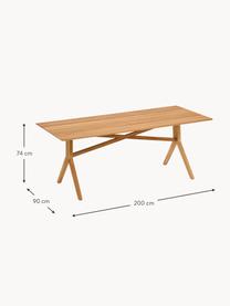 Ručne vyrobený záhradný stôl z tíkového dreva Loft, Tíkové drevo, Tíkové drevo, Š 200 x H 90 cm