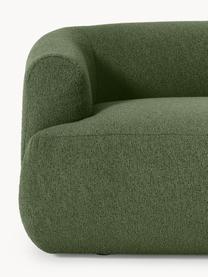 Modulares Bouclé-Sofa Sofia (2-Sitzer), Bezug: Bouclé (100 % Polyester) , Gestell: Fichtenholz, Spanplatte, , Bouclé Dunkelgrün, B 190 x T 103 cm