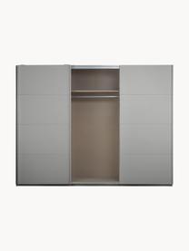 Schwebetürenschrank Mia, 3-türig, Holzwerkstoff aus heimischen Hölzern aus nachhaltiger Forstwirtschaft, beschichtet, Grau, B 270 x H 210 cm