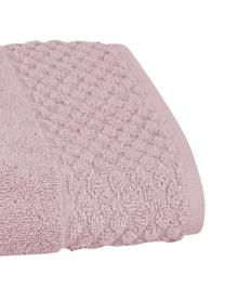 Asciugamano rosa cipria con motivo a nido d'ape Katharina, Rosa cipria, Asciugamano, Larg. 50 x Lung. 100 cm, 2 pz