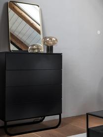 Commode noire avec tiroirs Sanford, Noir