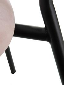 Silla tapizada en terciopelo Elyse, apilable, Tapizado: 100% poliéster, Patas: metal, Rosa palo, negro, An 49 x F 46 cm