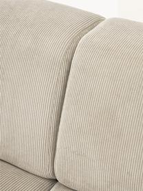 Sofa ze sztruksu Melva (2-osobowa), Tapicerka: sztruks (92% poliester, 8, Stelaż: lite drewno sosnowe, cert, Nogi: tworzywo sztuczne, Jasnobeżowy sztruks, S 198 x G 101 cm