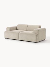 Cord-Sofa Melva (2-Sitzer), Bezug: Cord (92% Polyester, 8% P, Gestell: Massives Kiefernholz, Spa, Füße: Kunststoff Dieses Produkt, Cord Hellbeige, B 198 x T 101 cm