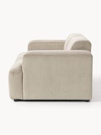 Corduroy bank Melva (2-zits), Bekleding: corduroy (92% polyester, , Frame: massief grenenhout, spaan, Poten: kunststof Dit product is , Corduroy lichtbeige, B 198 x H 101 cm