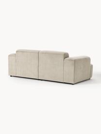 Cord-Sofa Melva (2-Sitzer), Bezug: Cord (92% Polyester, 8% P, Gestell: Massives Kiefernholz, Spa, Füße: Kunststoff Dieses Produkt, Cord Hellbeige, B 198 x T 101 cm