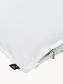 Housse de coussin 50x50 pur coton Thiago, 100 % coton, Blanc, noir, larg. 50 x long. 50 cm