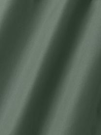 Sábana bajera sobrecolchón de percal Elsie, Verde oscuro, Cama 135/140 cm (140 x 200 x 15 cm)