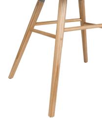 Silla Albert Kuip, Asiento: 100% polipropileno, Patas: madera de fresno, Blanco, An 49 x Al 82 cm