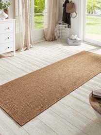 In- & outdoor vloerkleed Nala in sisal optiek, 100% polypropyleen, Bruin, B 80 x L 350 cm