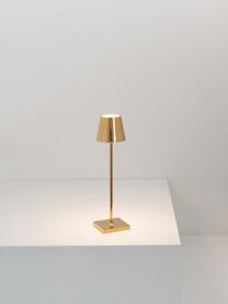 Prenosná stolová LED lampa Poldina, Odtiene lesklej zlatej, Ø 11 x V 38 cm