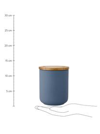 Pojemnik do przechowywania Stak, Niebieski matowy, drewno bambusowe, Ø 10 x W 13 cm, 750 ml