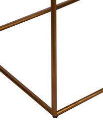 Mesa auxiliar con revistero Eileen, Estructura: metal con pintura en polv, Tablero: vidrio templado, Latón, negro, An 51 x F 32 cm
