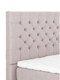 Łóżko kontynentalne premium Phoebe, Nogi: lite drewno bukowe, lakie, Brudny różowy, 160 x 200 cm