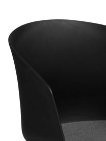 Chaise de bureau à hauteur ajustable Moon, Noir, gris foncé, larg. 65 x prof. 65 cm