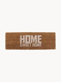 Rohož Home Sweet Home, Kokosové vlákno, Hnědá,bílá, Š 26 cm, D 77 cm