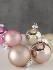 Set 24 palline di Natale Lorene Ø6 cm, Champagne, rosa chiaro, rosa, opaco e lucido, Ø 6 cm