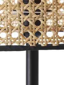 Lámpara de pie de ratán Wiley, Pantalla: ratán, Cable: cubierto en tela, Marrón claro, negro, Al 154 cm