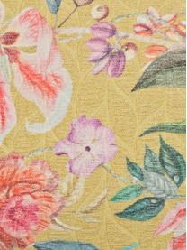 Federa arredo in cotone con motivo jacquard Annie, Retro: 100% poliestere, Giallo senape, multicolore, Larg. 40 x Lung. 40 cm