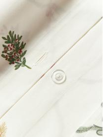Federa reversibile in cotone percalle Twigs, Bianco latte, multicolore, Larg. 50 x Lung. 80 cm