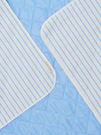 Strand- und Picknickdecke Le Weekend, 100 % Polyester, Off White, Hellblau, dünne Streifen, B 140 x L 175 cm