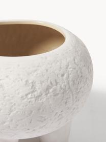 Cache-pot en grès cérame Elm, Grès cérame, Blanc, Ø 36 x haut. 27 cm