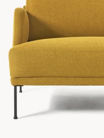 Sofa Fluente (2-Sitzer), Bezug: 100% Polyester 115.000 Sc, Gestell: Massives Kiefernholz, Webstoff Ocker, B 166 x T 85 cm