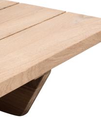 Stolik kawowy ogrodowy z drewna tekowego Newport, Drewno tekowe z recyklingu, Drewno tekowe, S 140 x W 16 cm