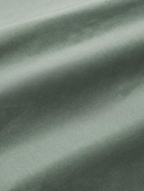Funda nórdica de percal Elsie, Verde oscuro, Cama 90 cm (155 x 220 cm)
