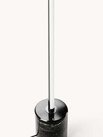 LED vloerlamp  Shelby, Lampenkap: glas, gecoat metaal, Lampvoet: marmer, Zwart, gemarmerd, H 111 cm