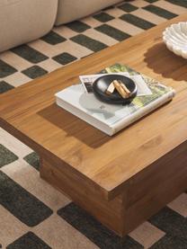 Mesa de centro de teca reciclada Tom, Madera de teca curtida

Este producto está fabricado con madera de origen sostenible y con certificación FSC®., Madera de teca, barnizada oscura, An 115 x F 55 cm