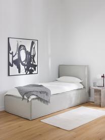Einzelbett Dream, Bezug: Polyester (Strukturstoff), Korpus: Massives Kiefernholz, Pla, Webstoff Hellgrau, B 90 x L 200 cm