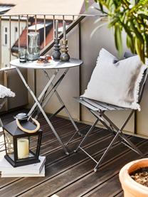 Set tavolo e sedie da balcone in metallo Chelsea 3 pz, Metallo verniciato a polvere, Grigio scuro, Set in varie misure