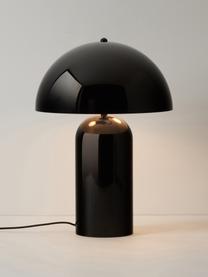 Grosse Retro-Tischlampe Walter, Schwarz, glänzend, Ø 38 x H 55 cm