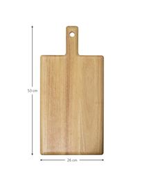 Holz-Schneidebrett Wood Light, L 53 x B 26 cm, Holz, Beige, 26 x 53 cm