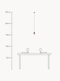 Kleine marmeren hanglamp Siv, Lampenkap: marmer, Bruin, gemarmerd, Ø 6 x H 10 cm