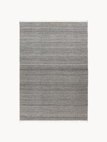 Tappeto da interno-esterno tessuto a mano con frange Nador, 100% polietilene, Grigio scuro, Larg. 80 x Lung. 150 cm (taglia XS)