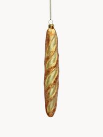 Décoration de sapin de Noël Baguette, Verre, Ocre, larg. 3 x haut. 21 cm