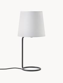 Lampada da tavolo Cade, Paralume: tessuto, Bianco, nero, Ø 19 x Alt. 42 cm