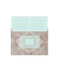 Alfombra Garonne, estilo vintage, Parte superior: 100% polipropileno, Reverso: yute, Marrón cobre, beige, An 200 x L 290 cm (Tamaño L)
