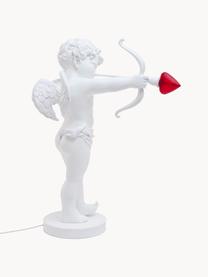 Grote dimbare tafellamp Cupido, Kunststof, Wit, rood, B 50 x H 63 cm