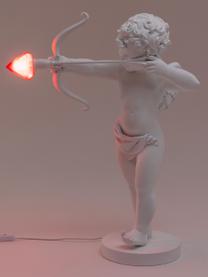Velká stmívatelná stolní lampa Cupido, Umělá hmota, Bílá, červená, Š 50 cm, V 63 cm