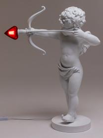 Grosse dimmbare Tischlampe Cupido, Kunststoff, Weiss, Rot, B 50 x H 63 cm