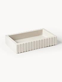 Aufbewahrungsbox Rita mit geriffeltem Rand, Sandstein, Off White, B 20 x T 12 cm