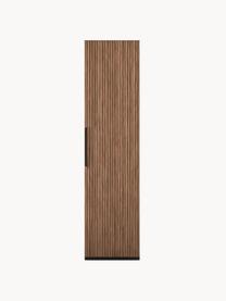 Armario modular Simone, 1 puerta (50 cm), diferentes variantes, Estructura: tablero aglomerado revest, Aspecto madera de nogal, negro, Interior Basic (An 50 x Al 200 cm)