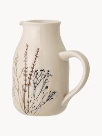 Carafe rustique artisanale avec émail craquelé Bea, 1,5 L, Grès cérame, Beige clair, 1,5 l