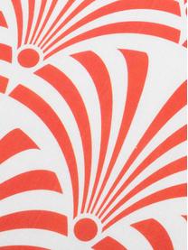 Dubbelzijdig dekbedovertrek Crone, Katoen, Bovenzijde: rood, wit. Onderzijde: wit, 140 x 200 cm